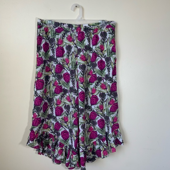 Gilligan & O’Malley Pink and Green Floral Tencel Capri Pajama Pants NWOT - Picture 1 of 1